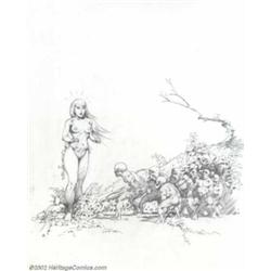 Arthur Suydam - Original Art for Penthouse Comix, "Libby in the Lost Land" (Penthouse Ltd., 1996). T