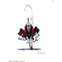 Arthur Suydam - Original Illustration (No Publisher, 1980). An ancient samurai swings his blade is t