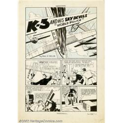 Paul B. Taylor - Original Art for Master Comics, Complete 5-page Story, "World Police" (Fawcett, und