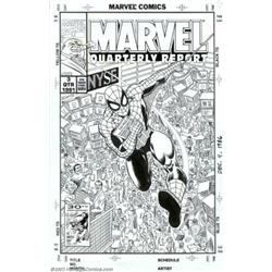 John Romita - Original Cover for Marvel Quarterly Report #3 (Marvel, 1991). When Marvel floated on t