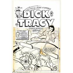 Unknown Artist - Original Cover Art for Dick Tracy #30 (Harvey, 1950). This is a great piece of cove