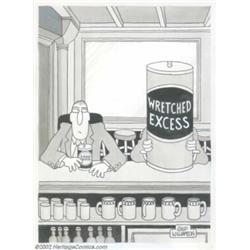 Skip Williamson - Original Illustration, "Wretched Excess" (undated). It's just another Friday at th