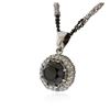 Image 2 : 14KT White Gold 8.69 ctw Black Diamond Pendant With Chain