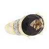 Image 2 : 14KT Yellow Gold 20.17 ctw Smokey Quartz and Diamond Ring