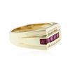 Image 2 : 14KT Yellow Gold 0.90 ctw Ruby and Diamond Ring