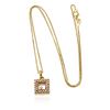 Image 1 : 18KT Yellow Gold 0.16 ctw Diamond Pendant With Chain