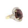 Image 2 : PLATED SILVER 11.87 ctw Ruby and White Sapphire Ring