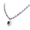 Image 3 : 14KT White Gold 31.96 ctw Tanzanite and Diamond Necklace