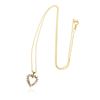 Image 1 : 14KT Yellow Gold 0.19 ctw Diamond Heart Pendant With Chain