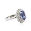 Image 2 : 14KT White Gold 2.28 ctw Tanzanite and Diamond Ring