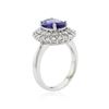 Image 3 : 14KT White Gold 2.28 ctw Tanzanite and Diamond Ring
