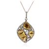 Image 1 : 14KT Yellow Gold 7.44 ctw Citrine and Diamond Pendant With Chain