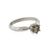 Image 2 : 14KT White Gold 0.70 ctw Round Cut Fancy Brown Diamond Solitaire Ring