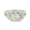 Image 1 : 18KT White Gold 2.19 ctw Diamond Ring