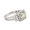 Image 2 : 18KT White Gold 2.19 ctw Diamond Ring