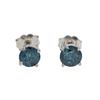 Image 1 : 14KT White Gold 1.29 ctw Fancy Blue Diamond Stud Earrings