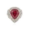 Image 1 : 14KT Yellow Gold 8.69 ctw Ruby and Diamond Ring