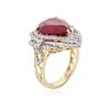 Image 3 : 14KT Yellow Gold 8.69 ctw Ruby and Diamond Ring