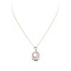 Image 1 : 14KT Two-Tone Gold 0.45 ctw Diamond Pendant With Chain