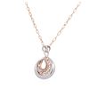 Image 3 : 14KT Two-Tone Gold 0.45 ctw Diamond Pendant With Chain