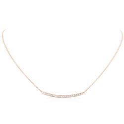 14KT Rose Gold 0.84 ctw Diamond Necklace