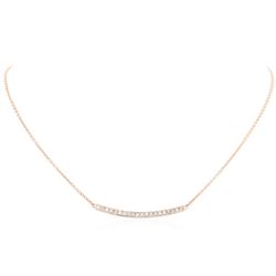 14KT Rose Gold 0.84 ctw Diamond Necklace