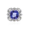 Image 1 : 14KT White Gold 5.12 ctw Tanzanite and Diamond Ring