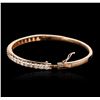 Image 3 : 14KT Rose Gold 2.88 ctw Diamond Bangle Bracelet