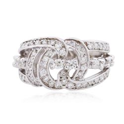 14KT White Gold 0.80 ctw Diamond Ring