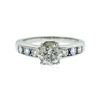 Image 1 : 18KT White Gold 2.19 ctw Brilliant Cut Diamond and Sapphire Ring