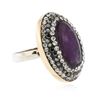 Image 2 : SILVER 10.11 ctw Multicolor Gemstone Ring