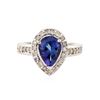 Image 1 : 14KT White Gold 1.80 ctw Tanzanite and Diamond Ring