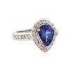 Image 2 : 14KT White Gold 1.80 ctw Tanzanite and Diamond Ring