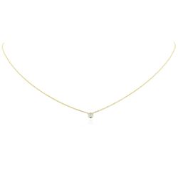 14KT Yellow Gold 0.09 ctw Diamond Solitaire Necklace