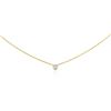 Image 2 : 14KT Yellow Gold 0.09 ctw Diamond Solitaire Necklace