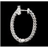 Image 3 : 14KT White Gold 1.46 ctw Diamond Earrings