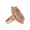 Image 3 : 14KT Rose Gold 24.92 ctw Morganite and Diamond Ring