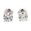Image 1 : 14KT White Gold 1.24 ctw Diamond Solitaire Earrings