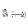 Image 2 : 14KT White Gold 1.24 ctw Diamond Solitaire Earrings