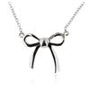 Image 2 : 14KT White Gold Bow Necklace