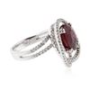 Image 2 : 18KT White Gold 3.89 ctw Ruby and Diamond Ring