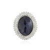 Image 1 : 14KT White Gold 15.08 ctw Sapphire and Diamond Ring