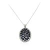Image 2 : 14KT White Gold 15.12 ctw Sapphire and Diamond Pendant With Chain