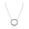 Image 1 : 14KT White Gold 3.00 ctw Pink Sapphire Necklace