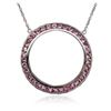 Image 2 : 14KT White Gold 3.00 ctw Pink Sapphire Necklace
