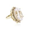 Image 2 : 14KT Yellow Gold GIA Certified 37.12 ctw Kunzite and Diamond Ring