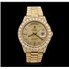 Image 1 : Gents Rolex DayDate 18KT Yellow Gold 3.70 ctw Diamond Wristwatch