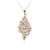 Image 2 : 14KT Yellow Gold 1.00 ctw Diamond Pendant With Chain