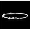 Image 2 : 14KT White Gold 0.91 ctw Diamond Bangle Bracelet