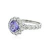 Image 2 : 14KT White Gold 1.77 ctw Tanzanite and Diamond Ring